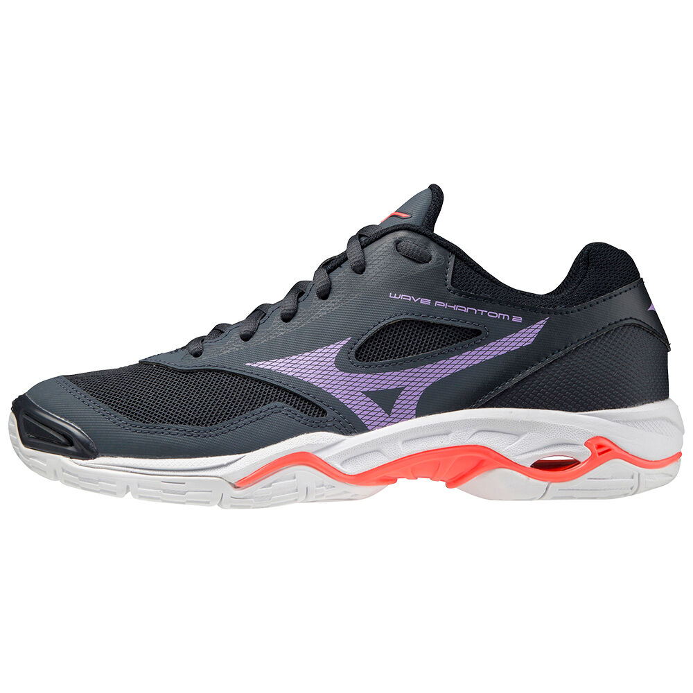 Tenis Handebol Mizuno Wave Phantom 2 - Mulher - Azul Marinho/Coral - AESQJ8637